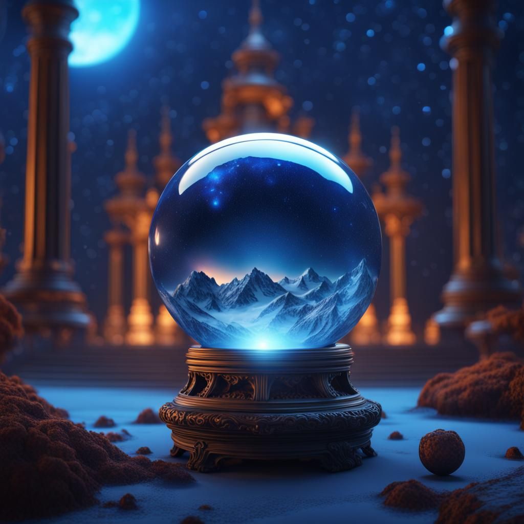 Cosmic Crystal Ball in Monochromatic Blue