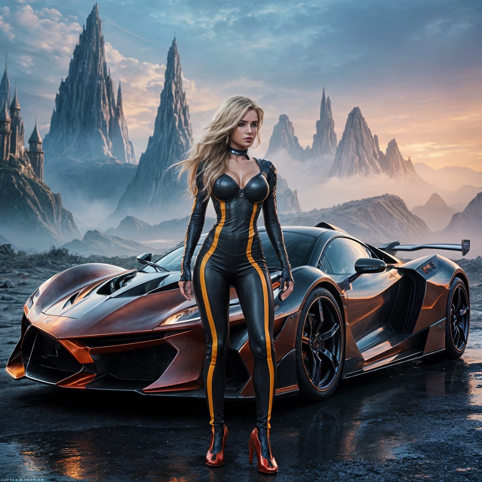 Luxury Supercar in a Fantasy World