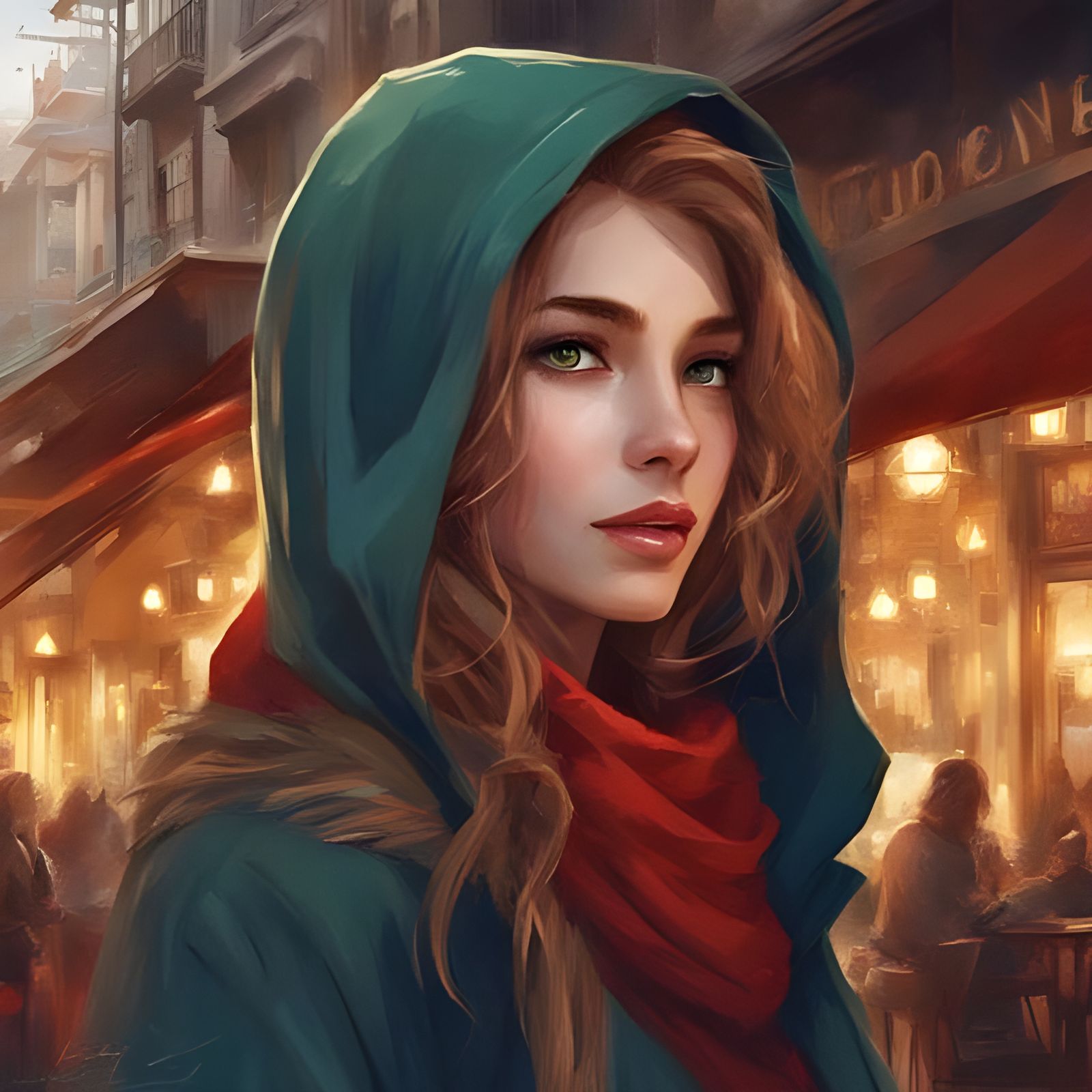 Hazel-Haired Turkish Beauty in Golden Hour