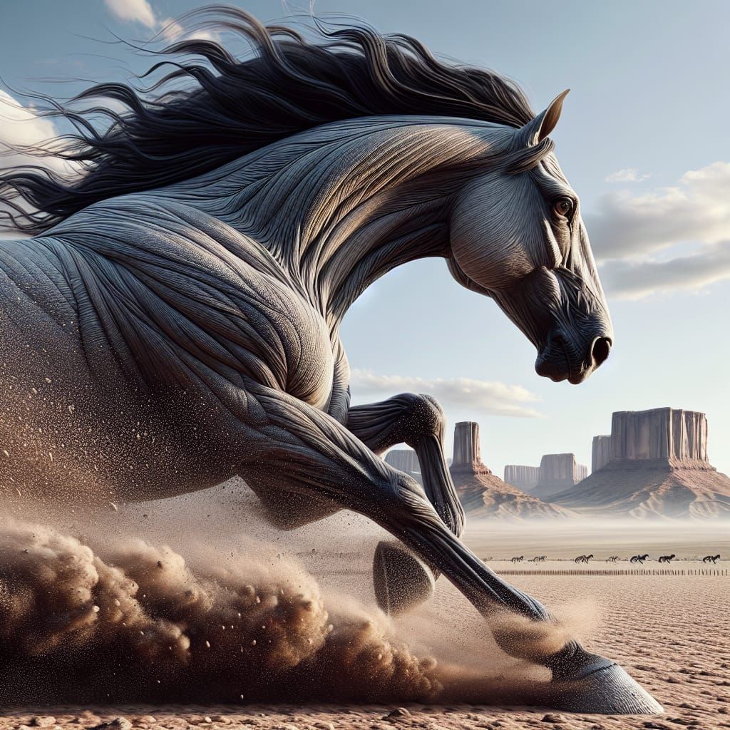 Magnificent Horse Galloping Across Open Plains