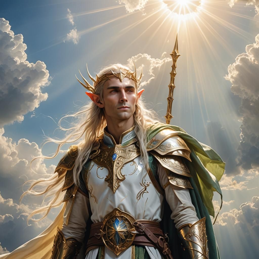 Radiant High Elf in Divine Light