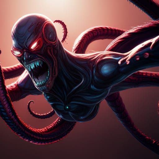 Carnage and Doctor Octopus: Detailed Matte Painting