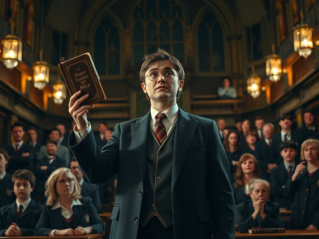 Epic Bible Study Scene with Harry Potter and Wizarding World