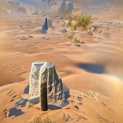 Desert Monolith Rendered in CryEngine