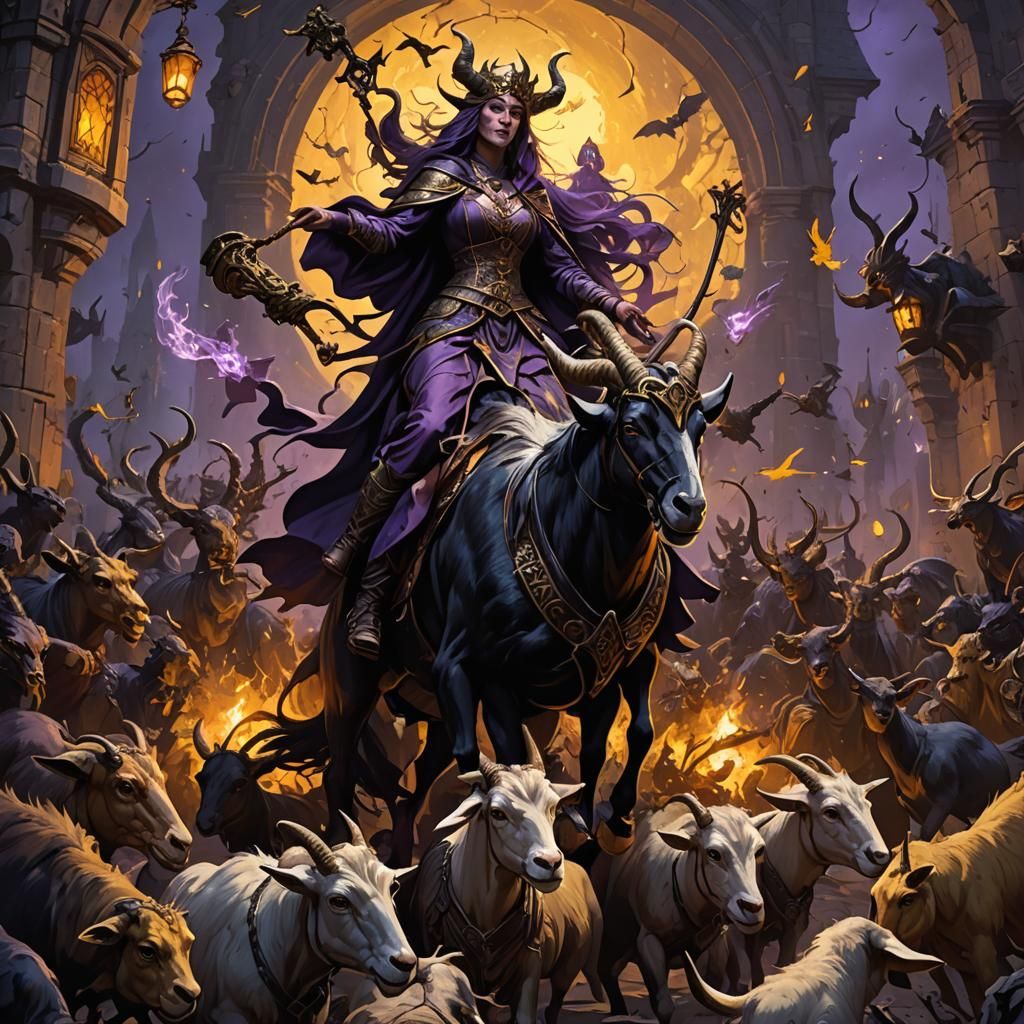 Medieval Witches Ride Goats to Sabbath