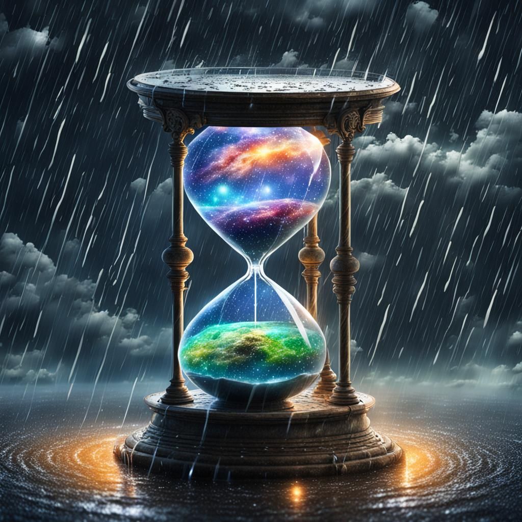 Hourglass in Rainstorm with Cosmic Array