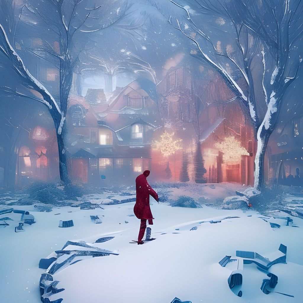 Majestic White Christmas Landscape in Snow