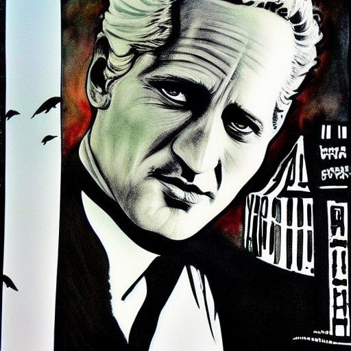 Paul Newman as Jury Member in Burton-esque Comic Art