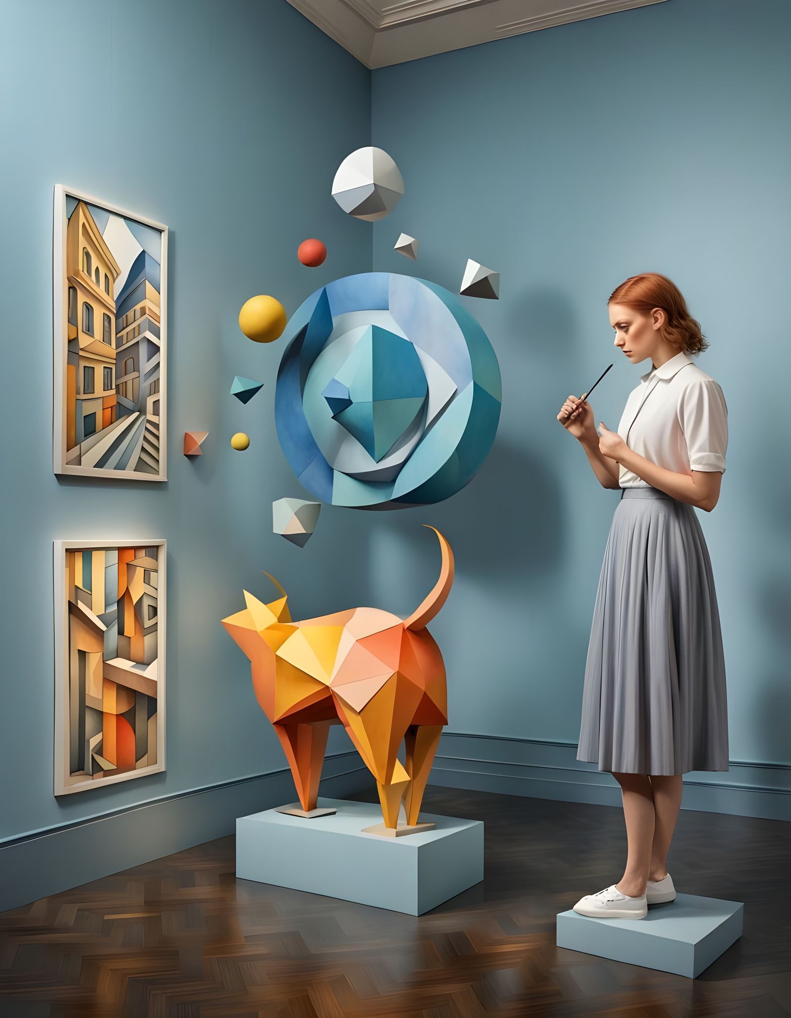 Geometric Surrealism in 3D HDR Style