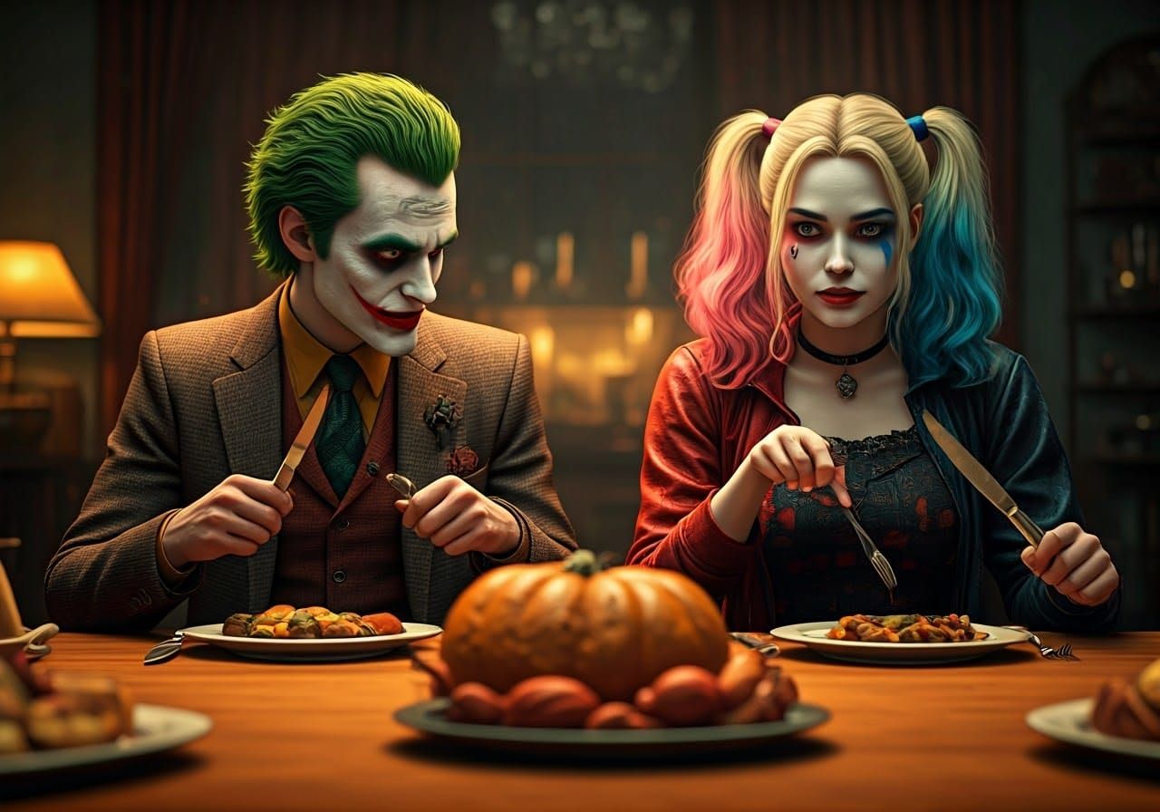 Joker and Harley Quinn's Thanksgiving Feast