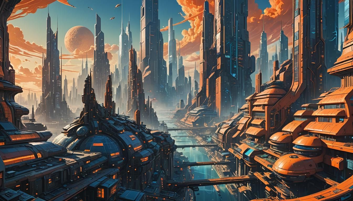 Epic Metropolis: Global Economy Concept Art