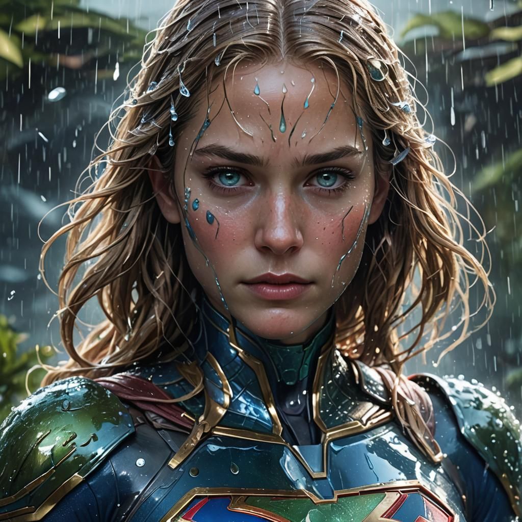 Supergirl in Arachnid Armor Concept Art