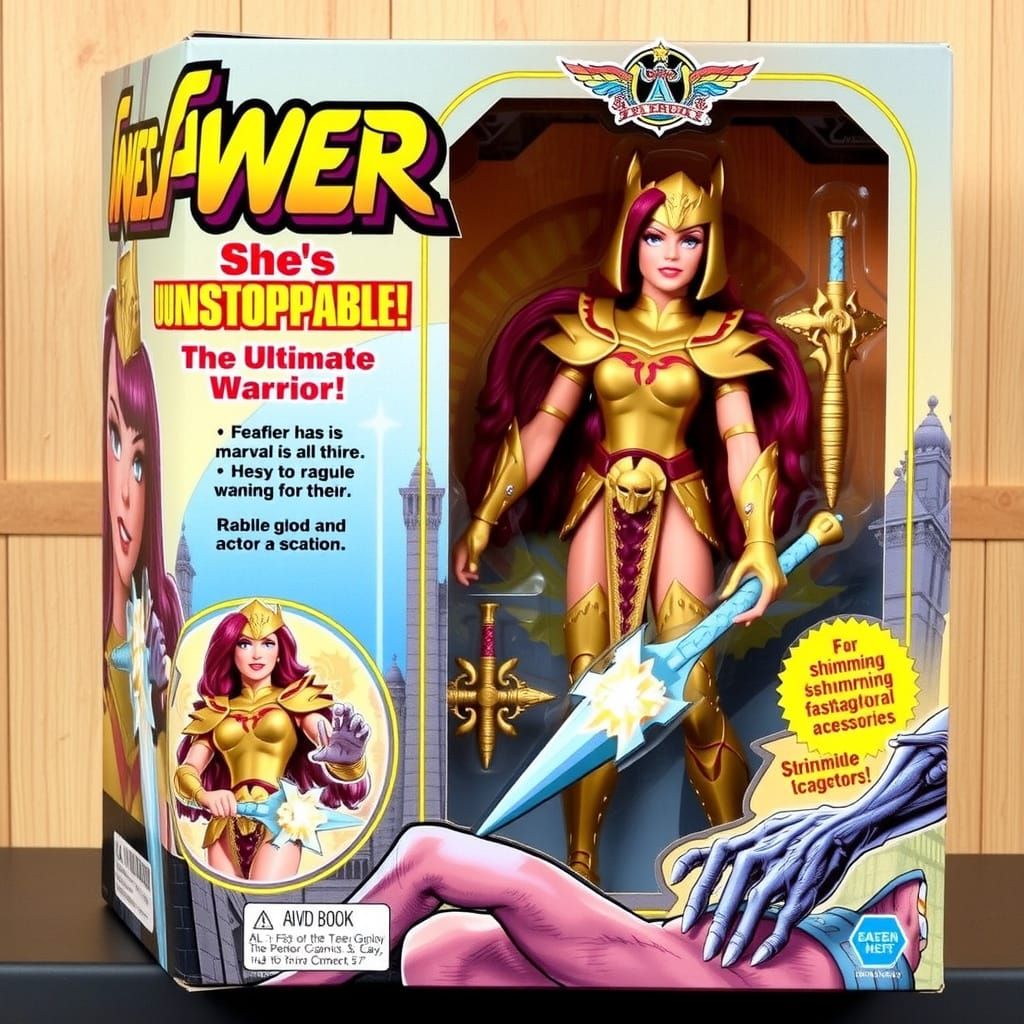 Warrior Woman in Golden Armor