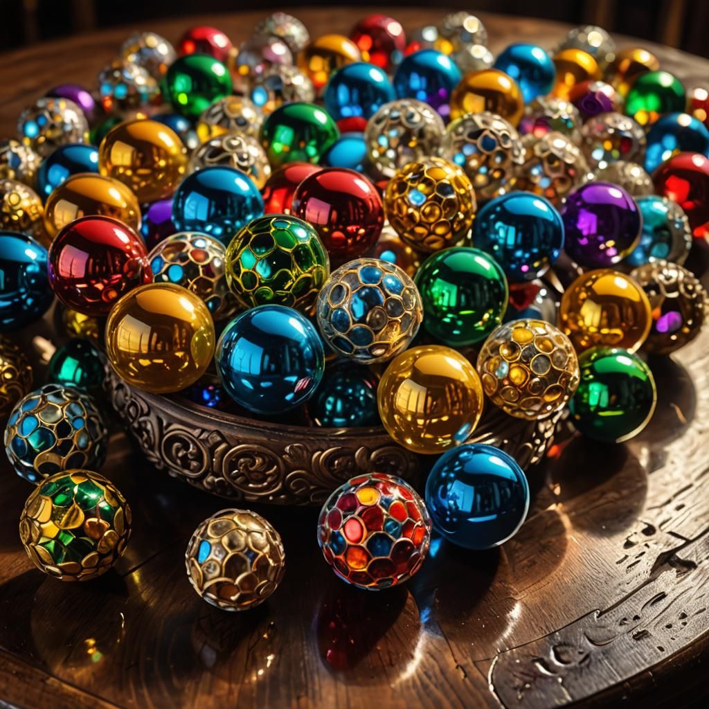 Vibrant Still Life: Multicoloured Glass Art