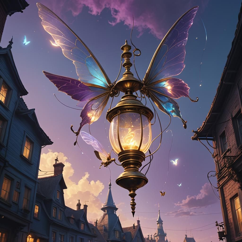 Magic Lamp with Lamp Fairies in Cinematic Style
