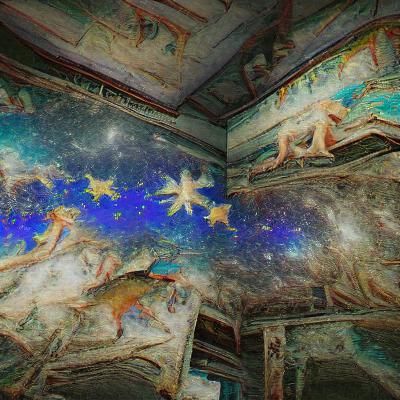 Abstract Fresco Inspired AI Image