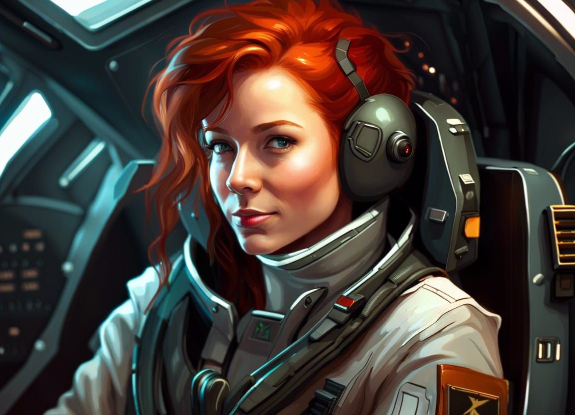 Redhead Pilot Ready for Space Launch