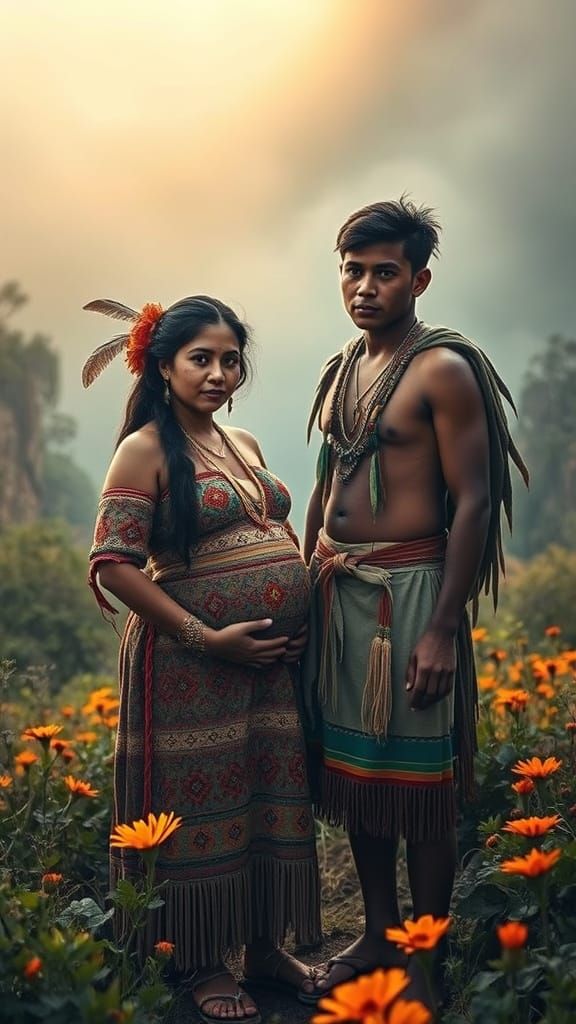 Ancient Huichol Goddess of Fertility in Mystical Mexican Lan...