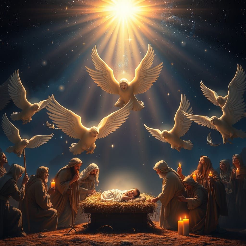 Majestic Angelic Host in Harmonious Celestial Chorus