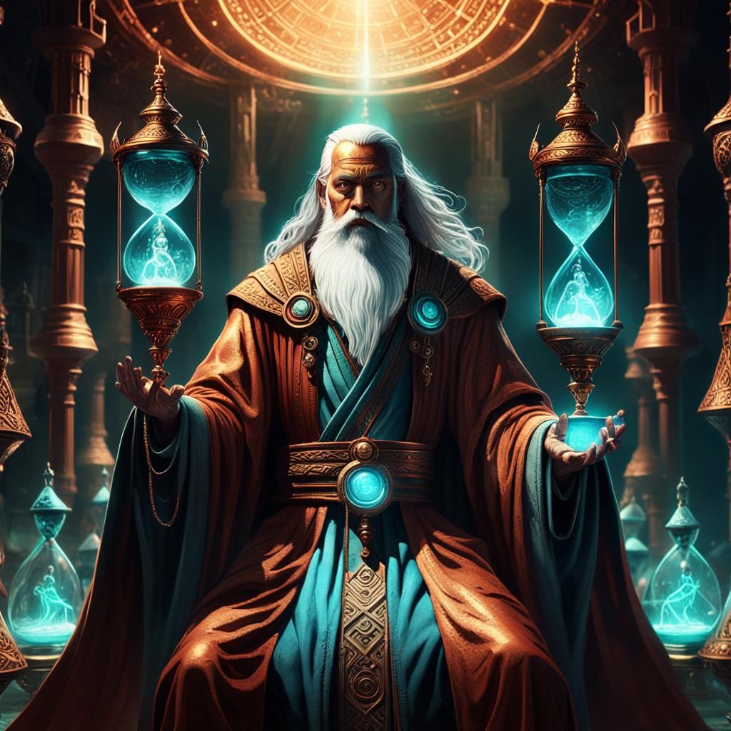 Mystical Guardian of Time in Fantasy Concept Art