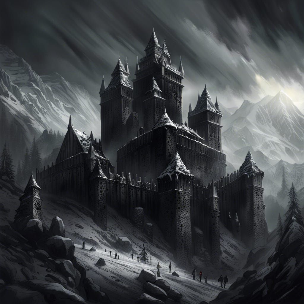 High Gothic Dark Fantasy Castle in Ruins