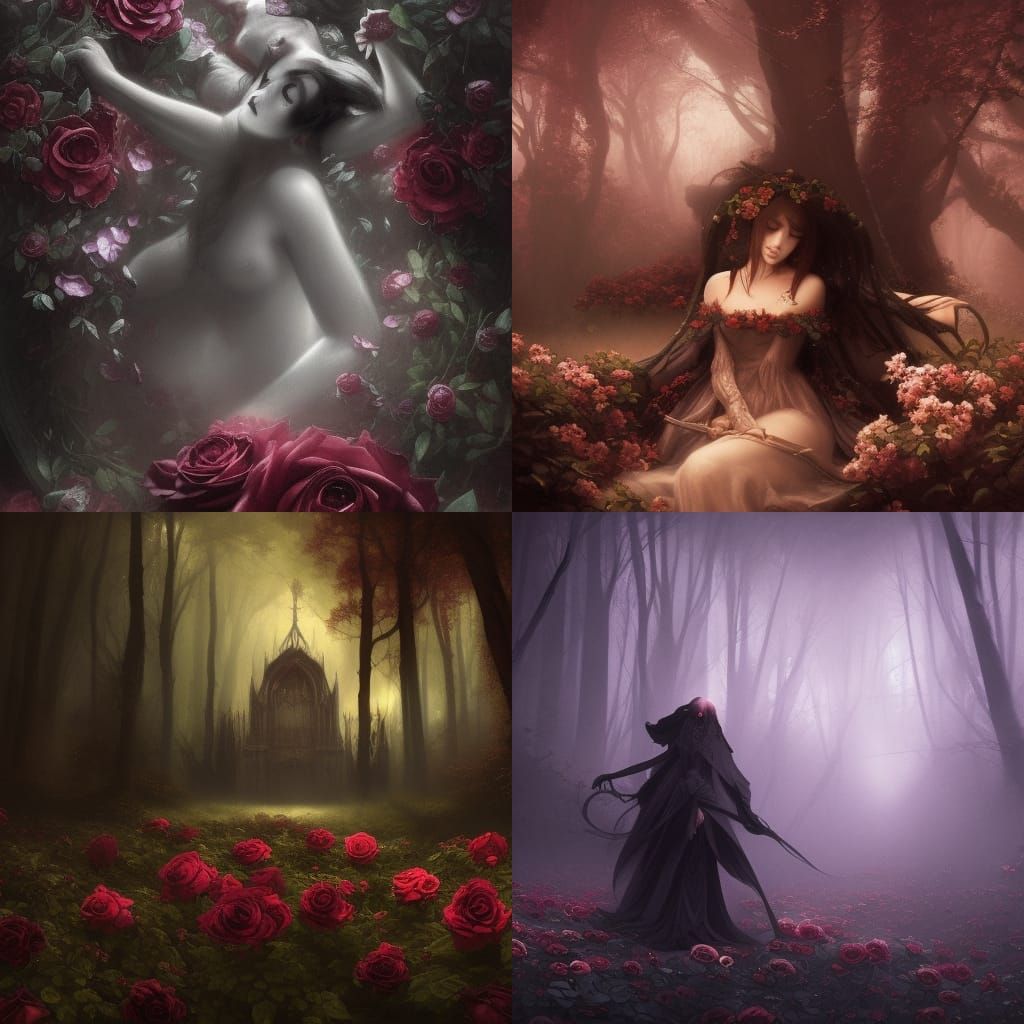 Dark Roses and Royal Sleep: Fantasy Concept Art