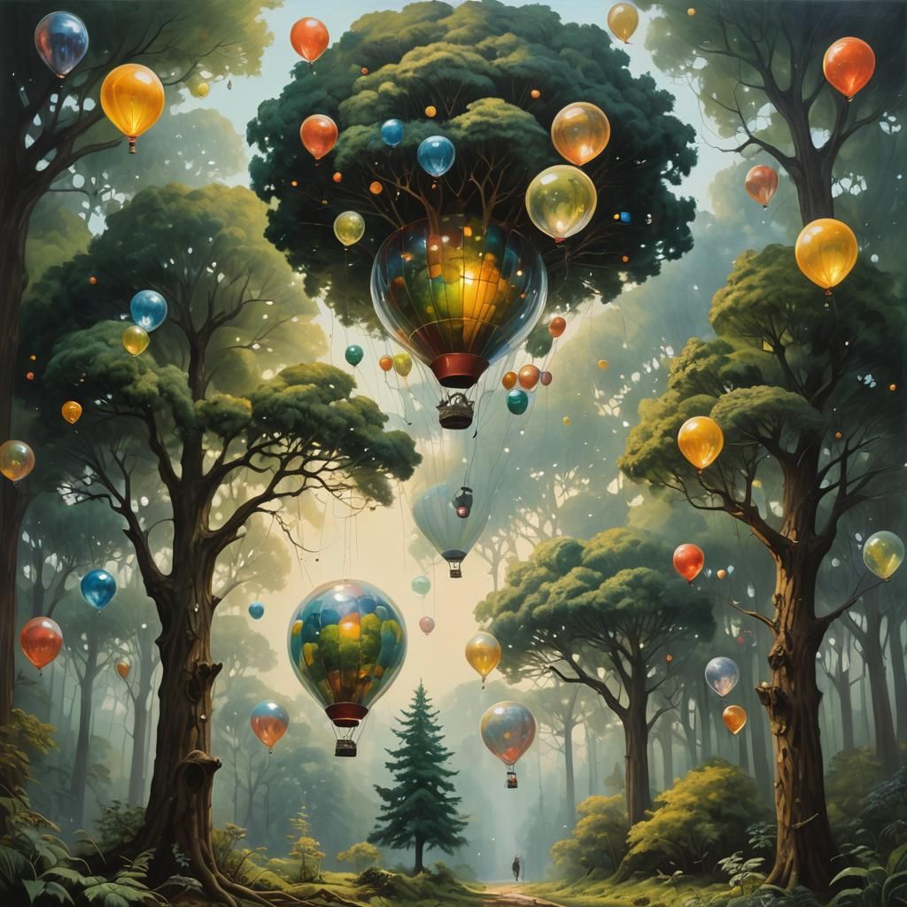 (At the forefront is a world secured in a ballooned transpar...