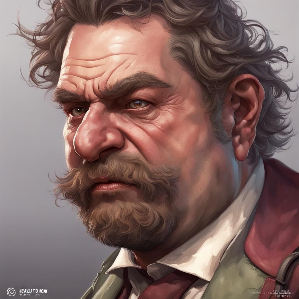 Detailed Portrait of an Unattractive British Man