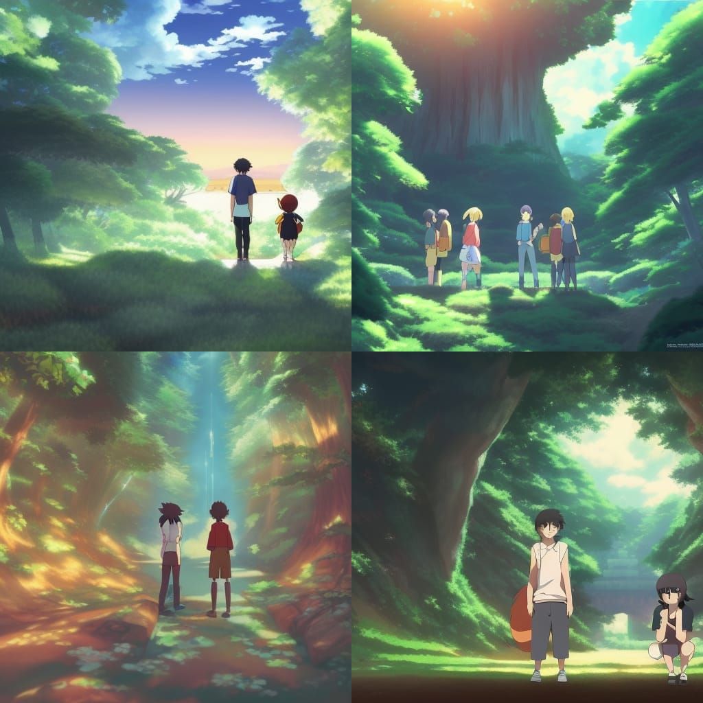 Pokemon in Ghibli Style by Makoto Shinkai