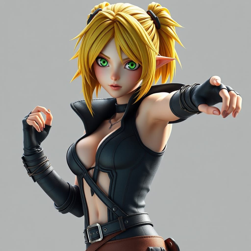 Dynamic Anime Rogue Character in 8k Resolution