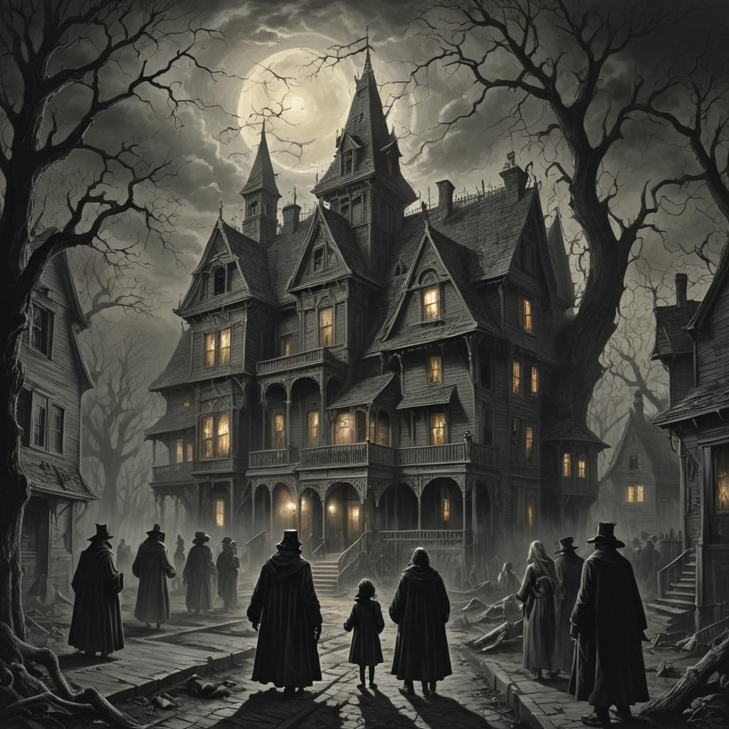 Eerie Haunted House with Poltergeist Activity