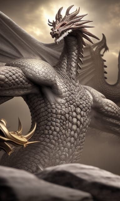 Divine Dragon Fantasy Concept Art in 8k