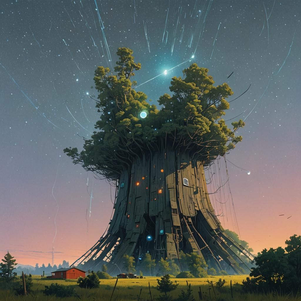 Cosmic Tree Envelops Earth: An Orbital View