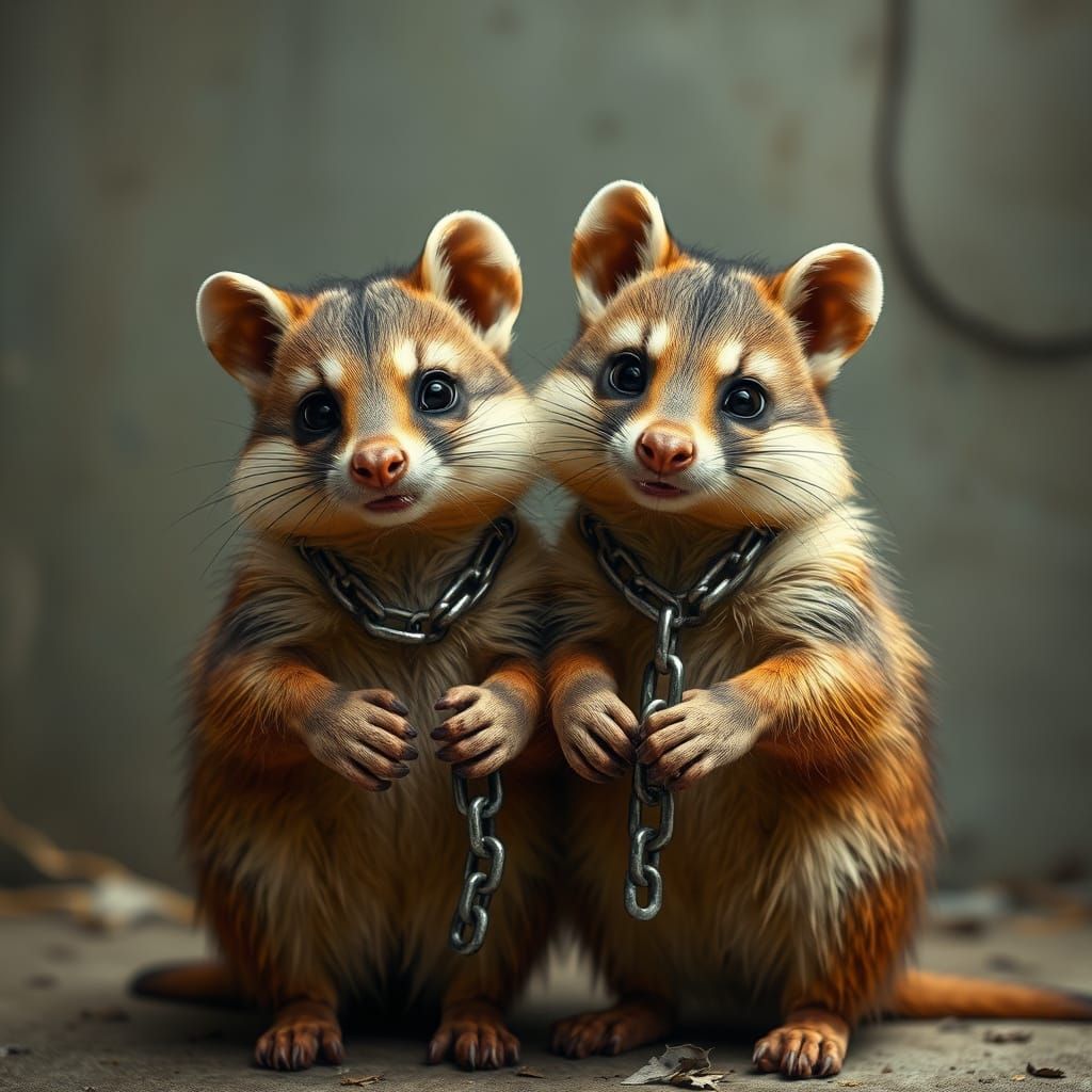 Numbats in Jail: A Whimsical Scene