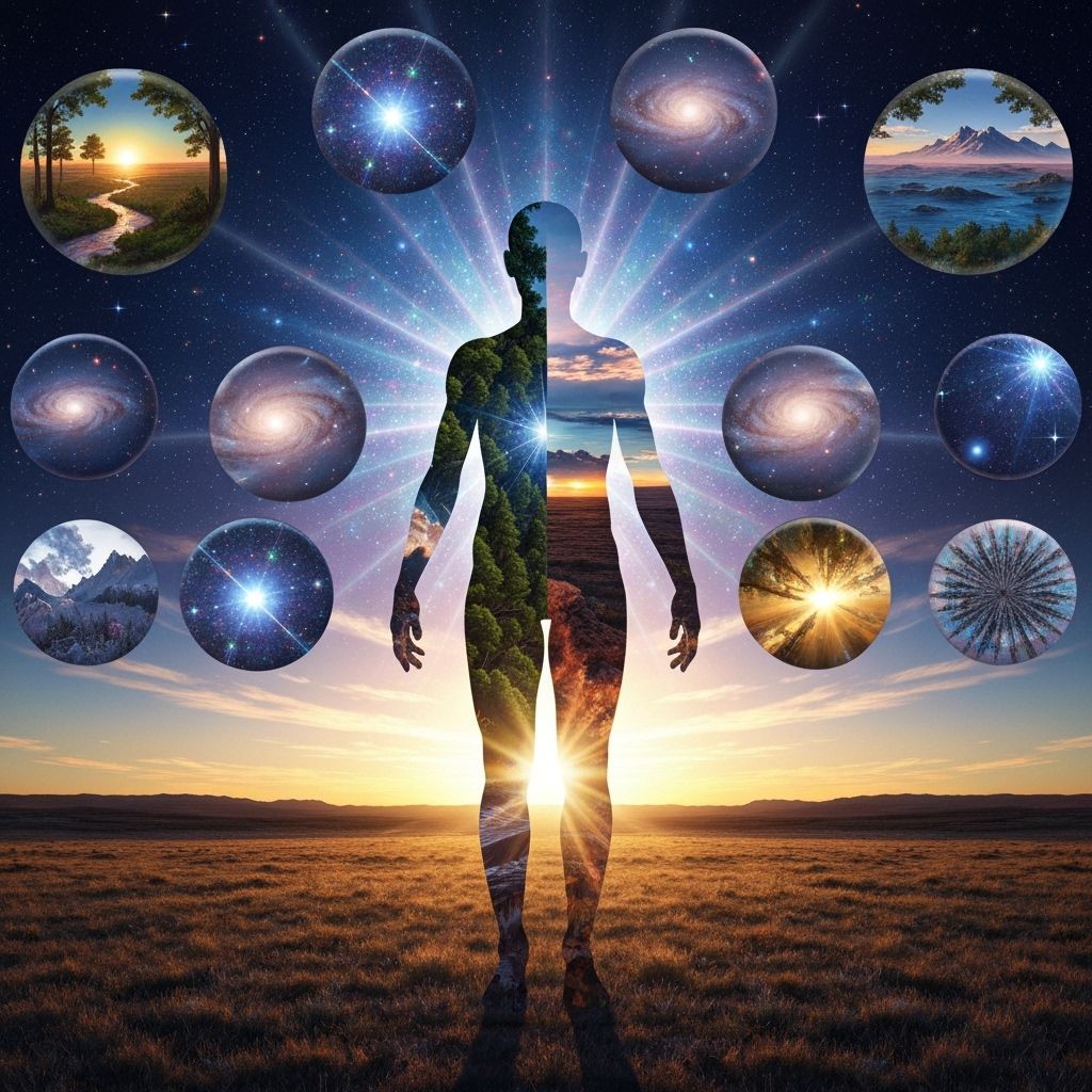 Cosmic Kaleidoscope Projecting Nebulae in a Psychedelic Styl...