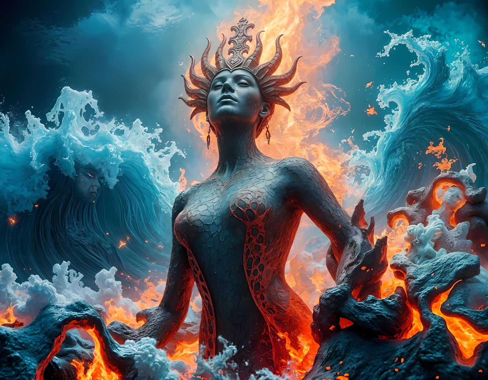 Ethereal Underworld Queen in Double Exposure