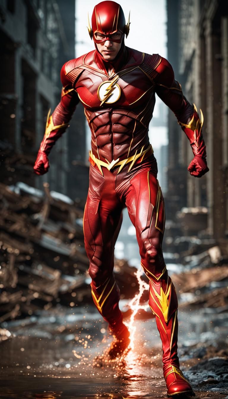 Barry Allen as the flash from DC comics.
Fastest man alive.