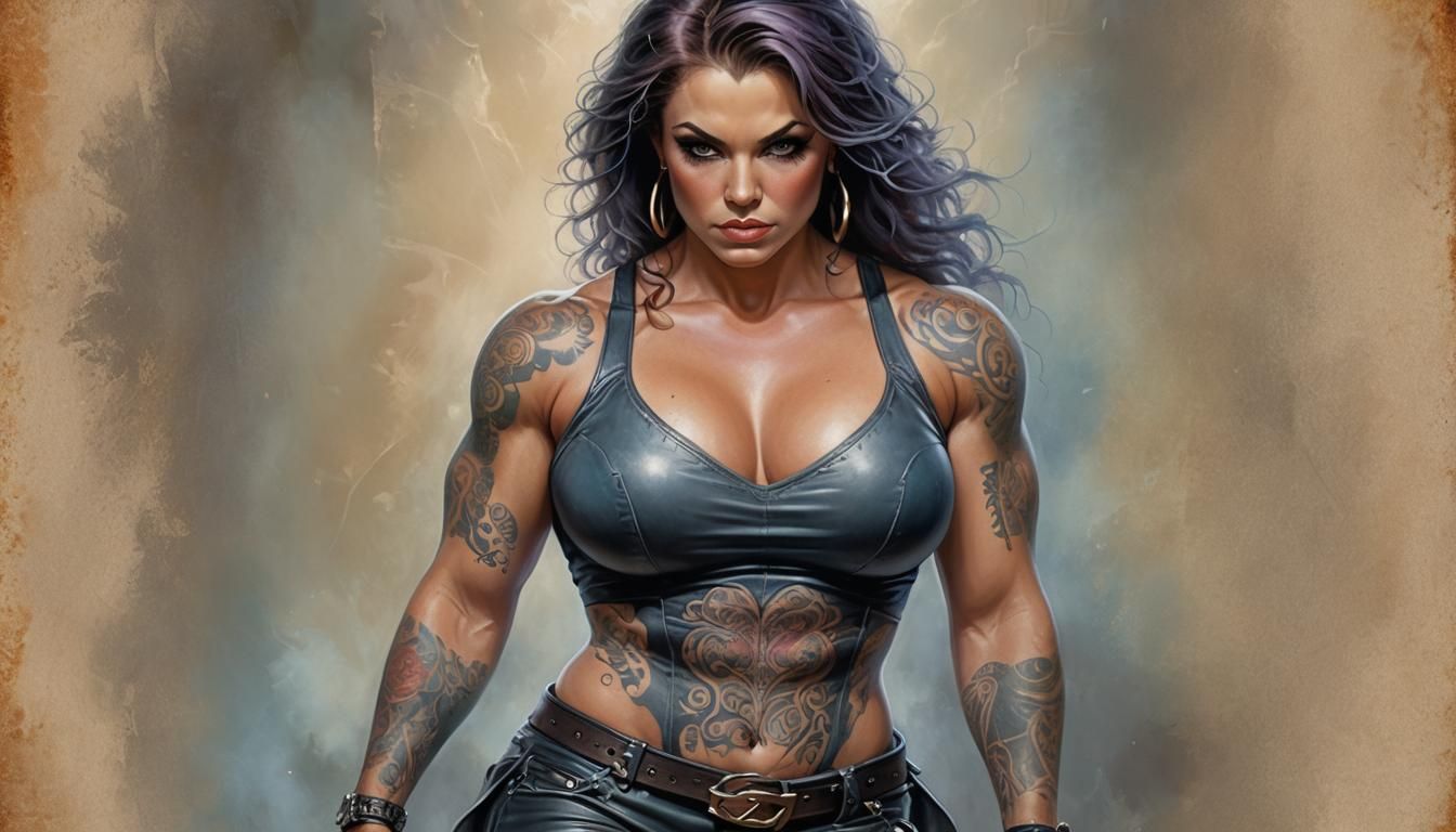 Passionate Woman in Gown: Ethereal Fantasy Portrait