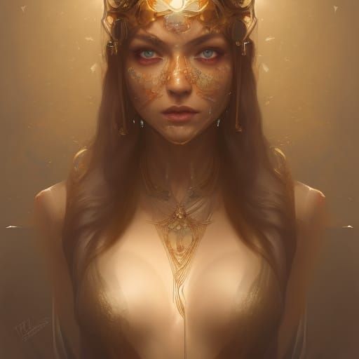 Tisiphone Portrait in Hyperdetailed Digital Art