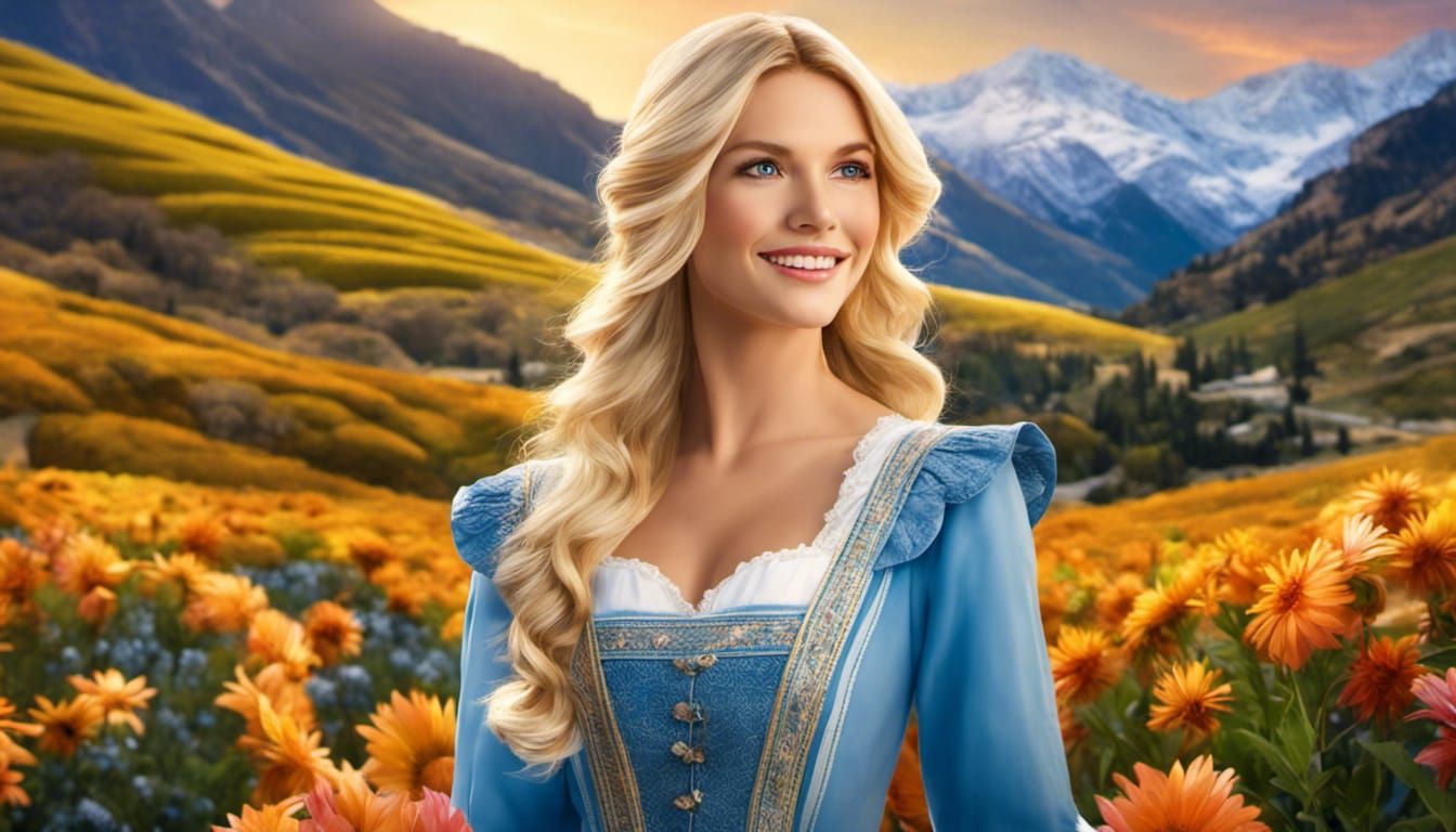 Julie wanted to shoot some "Sound of Music" type shots with the Sierra Nevada backdrop