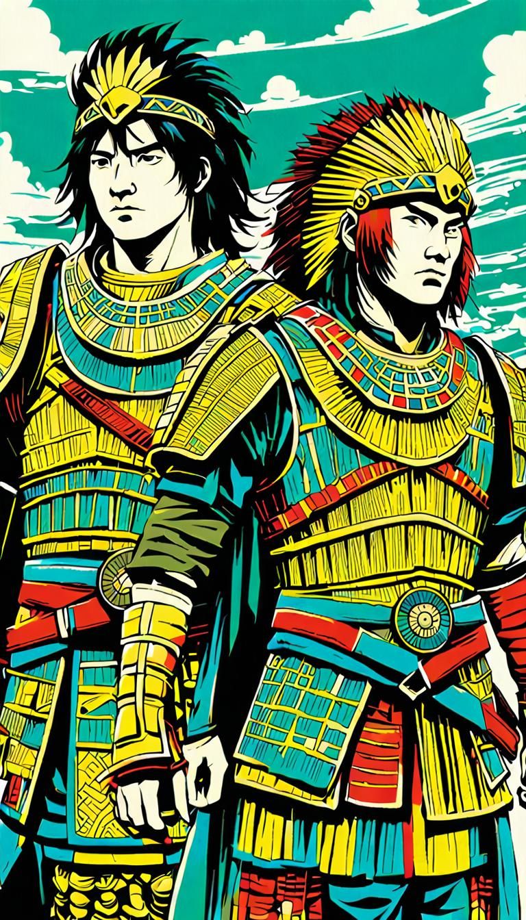 Amazon Warriors Portrait in Digital Comix Style