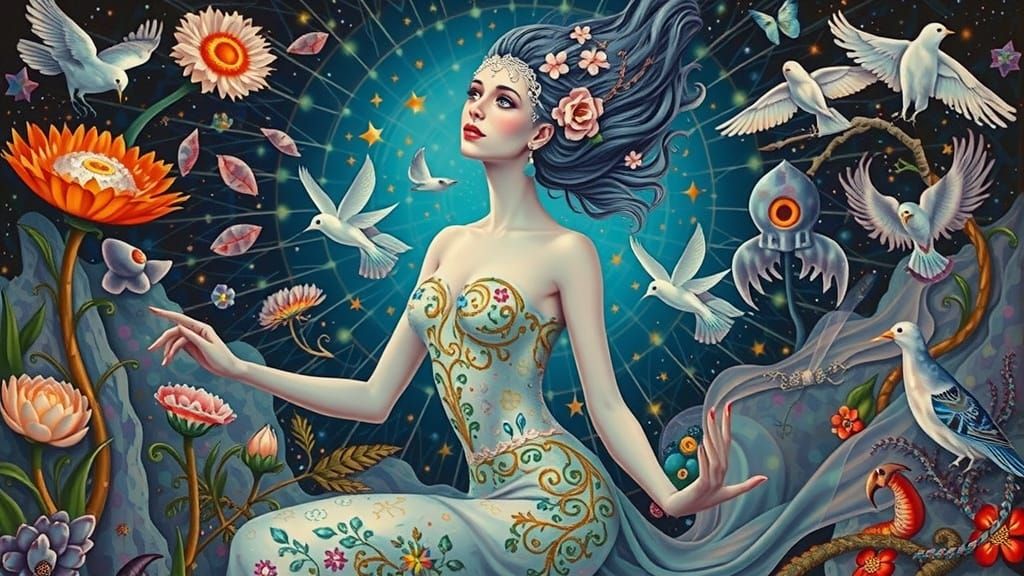 Psychedelic Utopia Inspired by Hieronymus Bosch