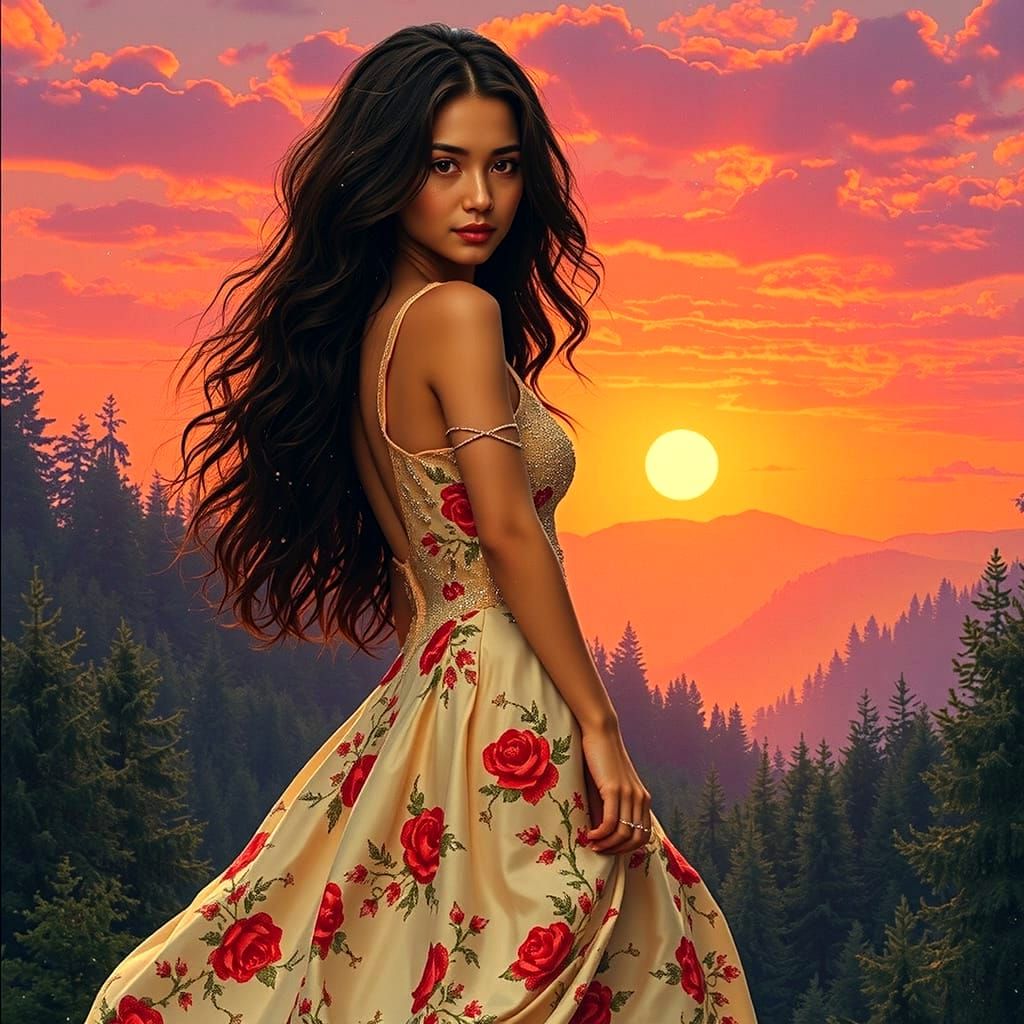 Ethereal Forest Encounter in Cinematic Quality