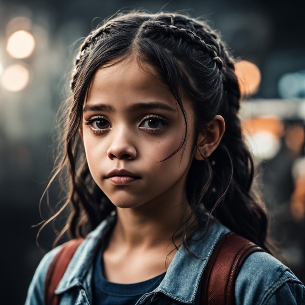 Jenna Ortega in Cinematic Hyperrealistic Portrait