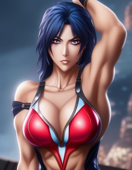 Female, Beautiful, Muscular, Visible Veins, Perfectly Designed, Well Detailed, Perfectly Drawn Eyes, Superhero, Crisp, 8...