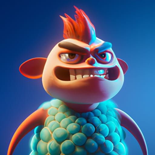 Meme in Pixar Style 3D Digital Art