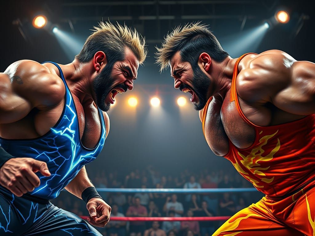 Wrestlers Clash: Graffiti Art in the Ring