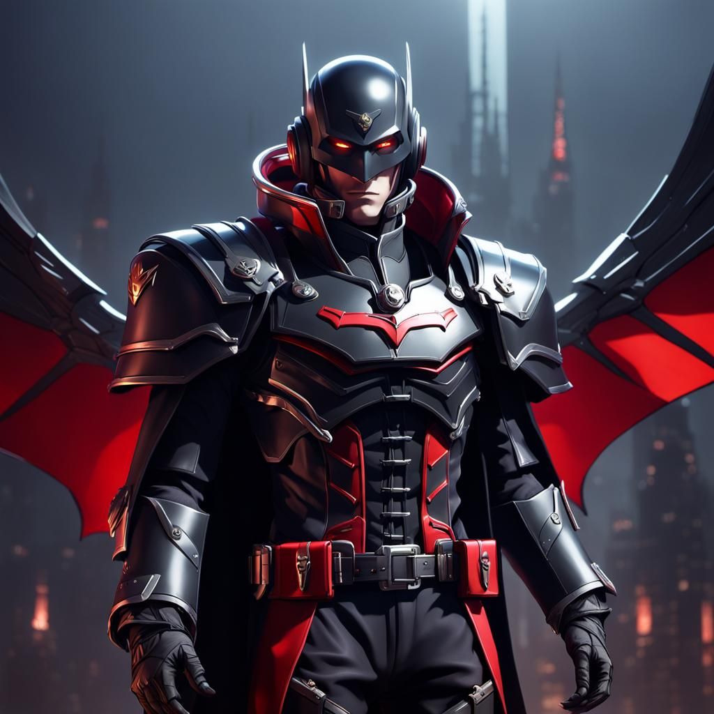 Jetpack Dracula in 3D Anime Style