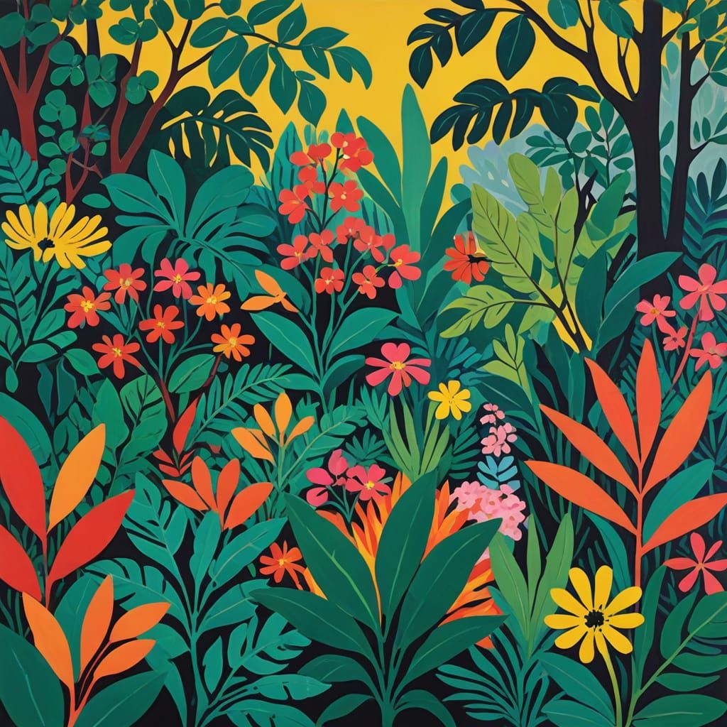 Surreal Fauvist Jungle with Bold Colors