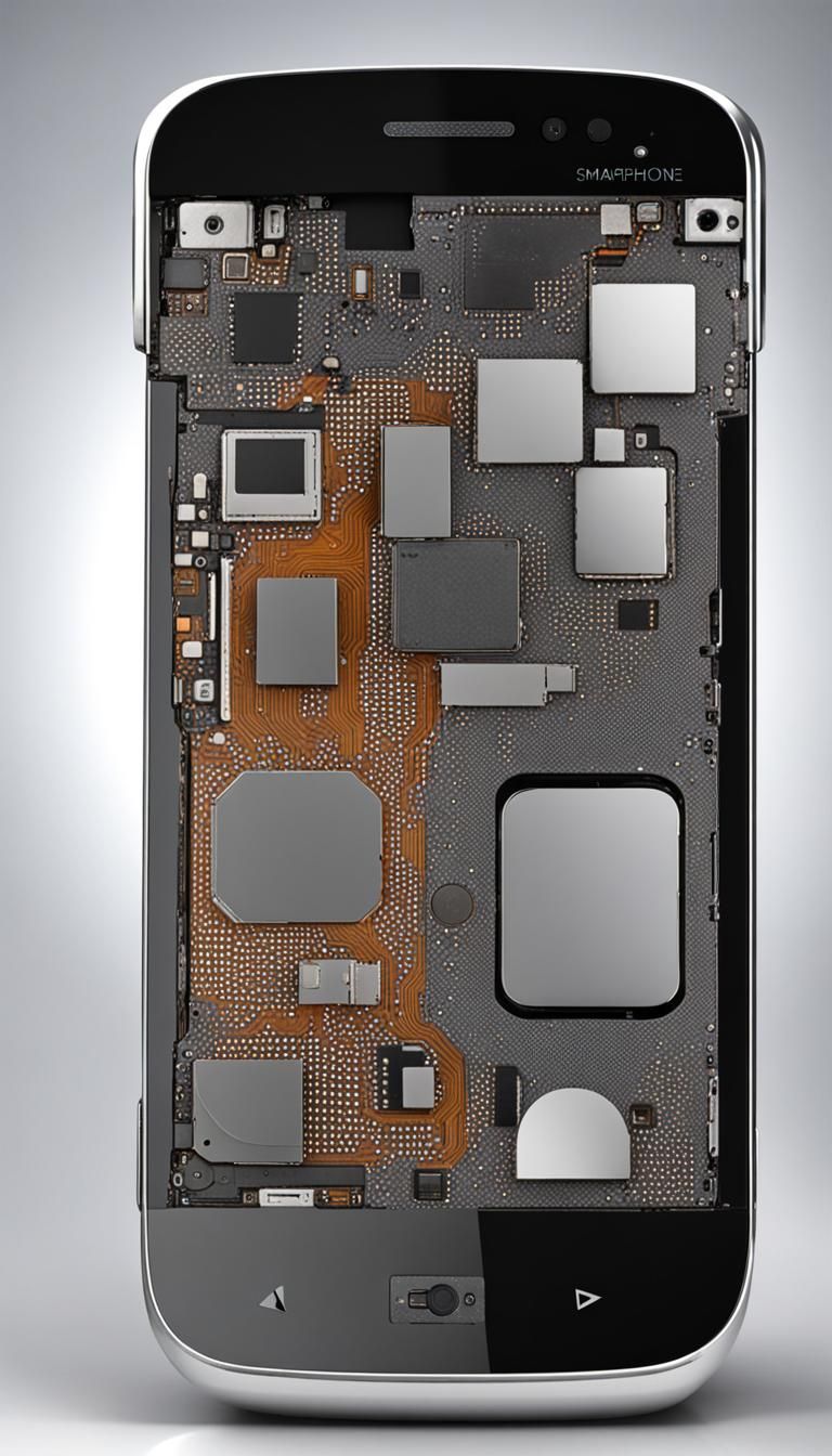 Smartphone Internal Components Detailed View